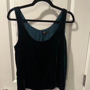 J. Crew Emerald Green Velvet Tank Top